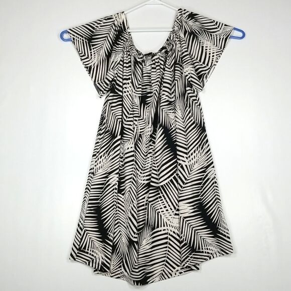 🎁5/$25 GEORGE Dress Womens Size XL Short Sleeve Summer Dress | Black and White - Picture 1 of 8
